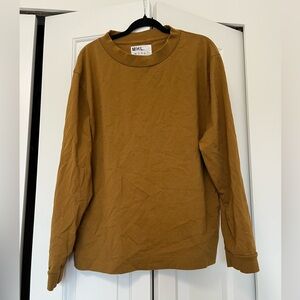 Margaret Howell MHL Mustard Long Sleeve Tee Size Large